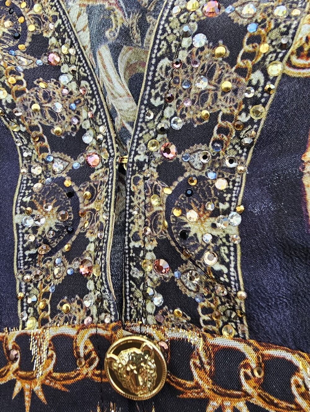 Nwt Camilla Shaped Waistband Dress With Gathered Sleeves - Picture 9 of 13